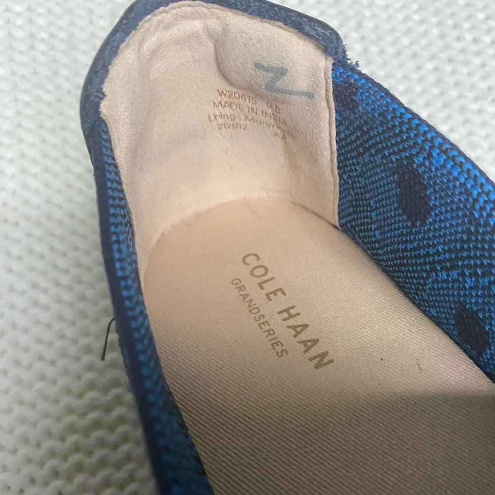 Cole Haan Cloudfeel Stitchlite Knit Espadrille 9B Shoe Women’s Blue Cheetah
